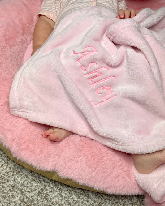 Glow in the dark pink soft blanket